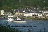 Blick auf den Rhein von der Hotelterrasse